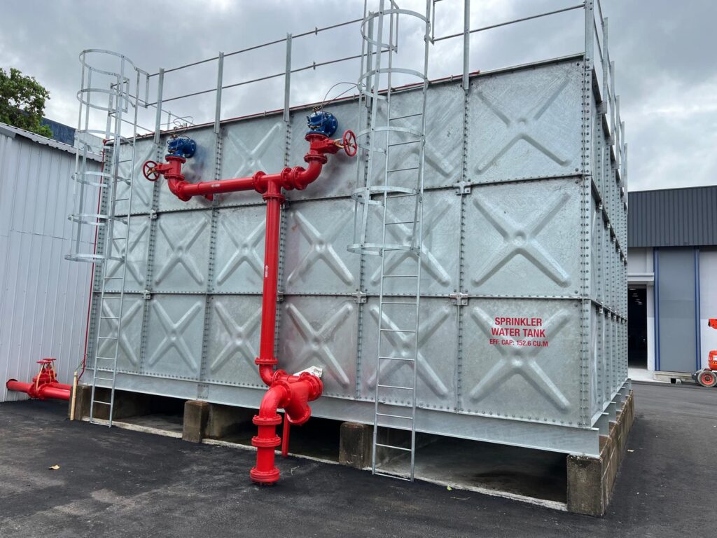 Sprinkler HDG Water Tank at 18 Pandan Rd