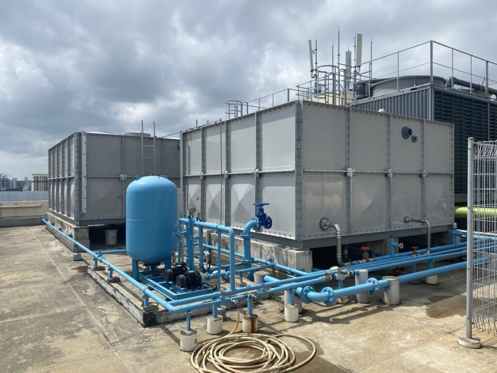 Proper FRP GRP water tank supply and installation at Chai-Chee Drive Singapore