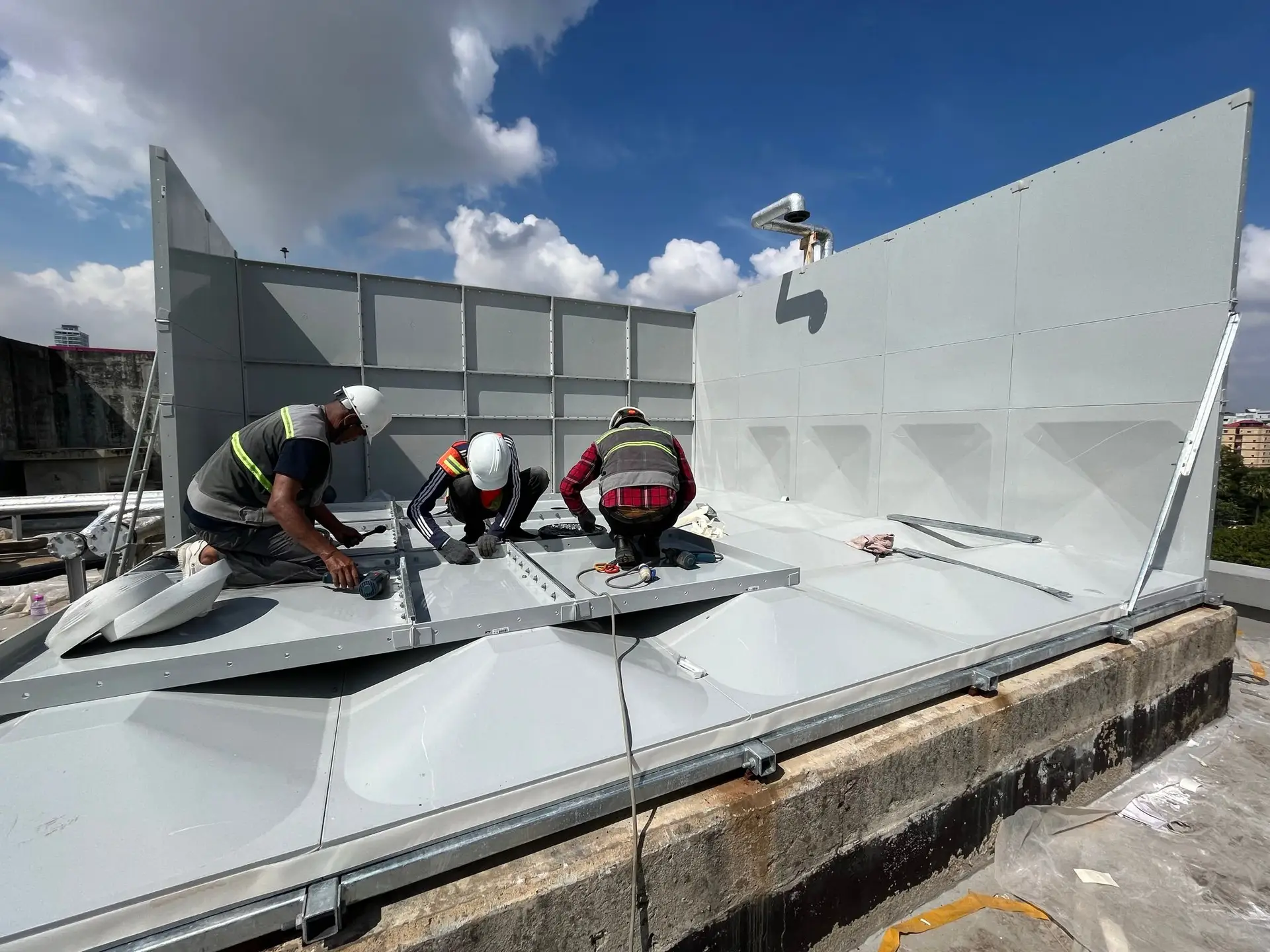 Installation of FRP GRP Panels at Project Aeon Mall