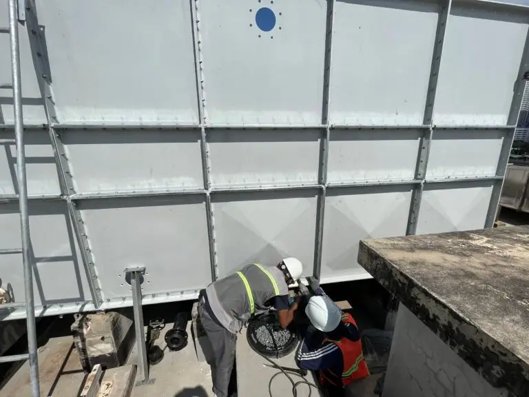 water tank contractor performing GRP FRP Water Tank Installation in Phnom Penh