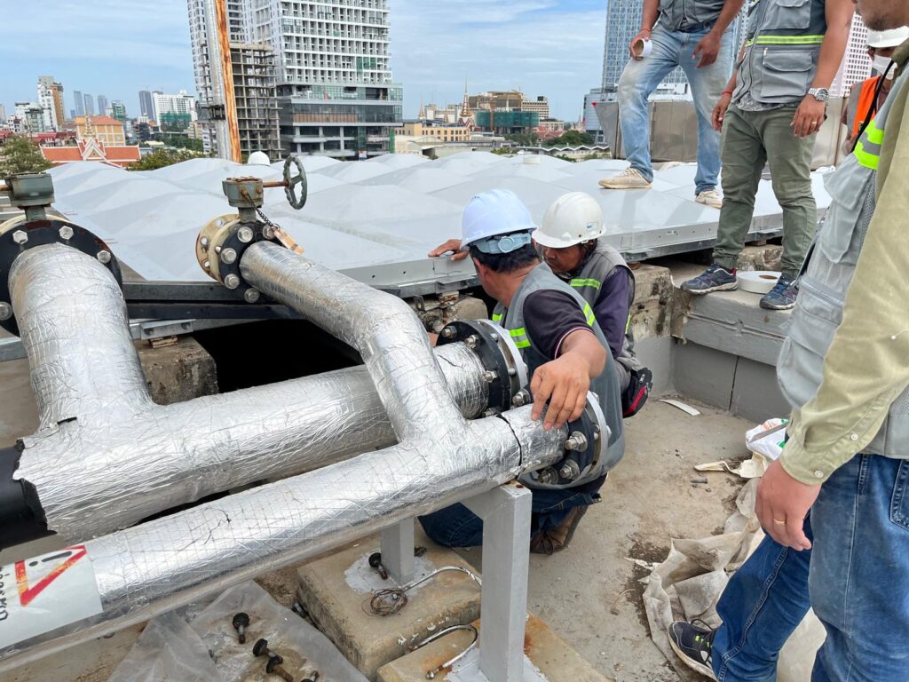 our water tank specialist site visit providing customized water storage solutions to our clients