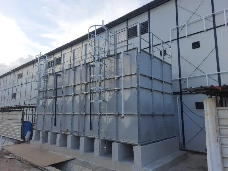 Panel based FRP water tanks in Singapore installed by our team here