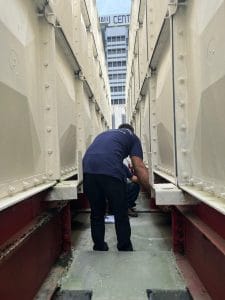 Water Tank Checking by our specialist at Magtech for water storage tank cleaning and repair works