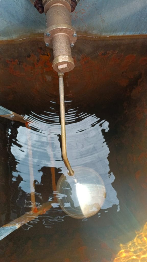 Broken Ball Float Valve in water tank