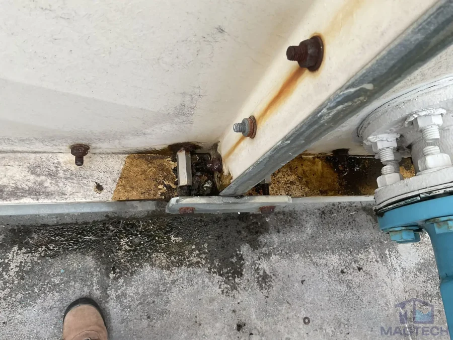 Water Tank Leaking Repair FRP Panel Leaks and Structural Damage Magtech General