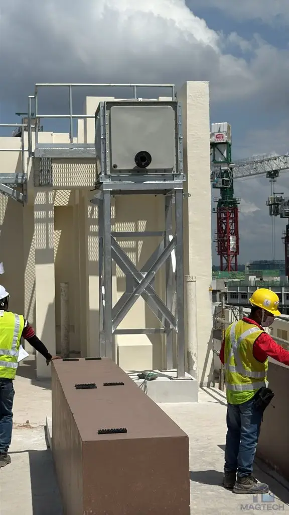 Expansion Tank Rooftop Fibreglass Reinforced Plastic (FRP) water tanks for the Tengah HDB Development, Singapore