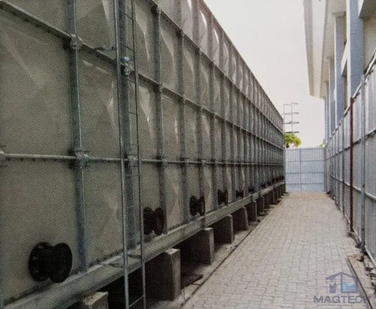 FRP Water Tank Installation at National Bank Of Cambodia