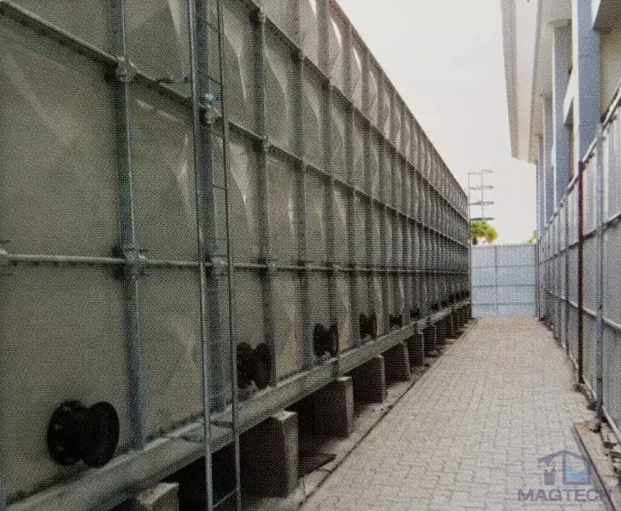 FRP Water Tank Installation at National Bank Of Cambodia