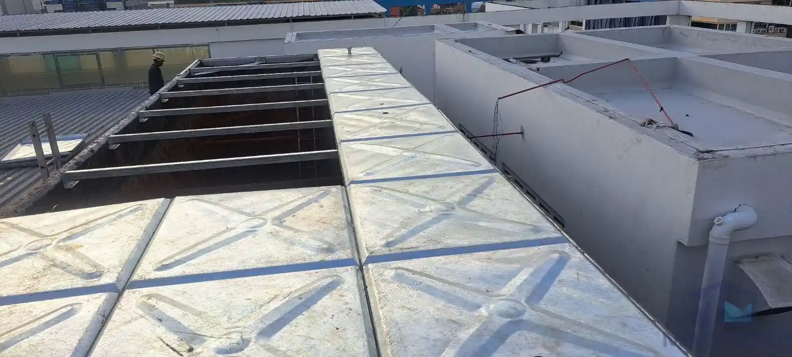 HDG sprinkler tank roof cover replacement